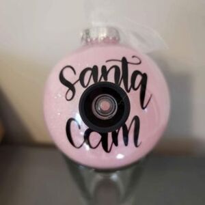Santa's Always Watching Santa Cam Hand Crafted ornament